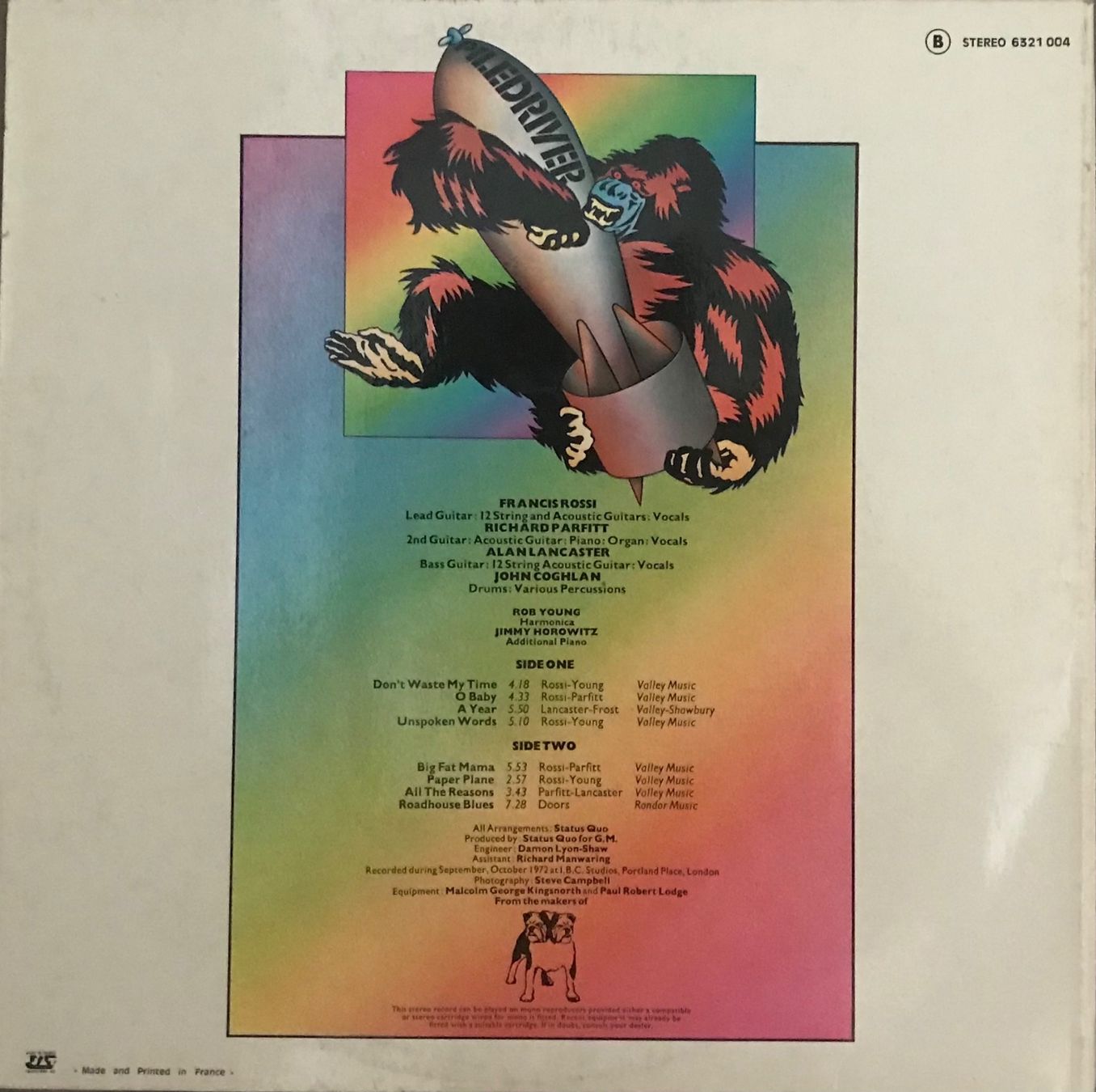 Vinyles: STATUS QUO - PILE-DRIVER - 33 Tours – D'occasion à Bussigny par vinyl-pas-cher 2