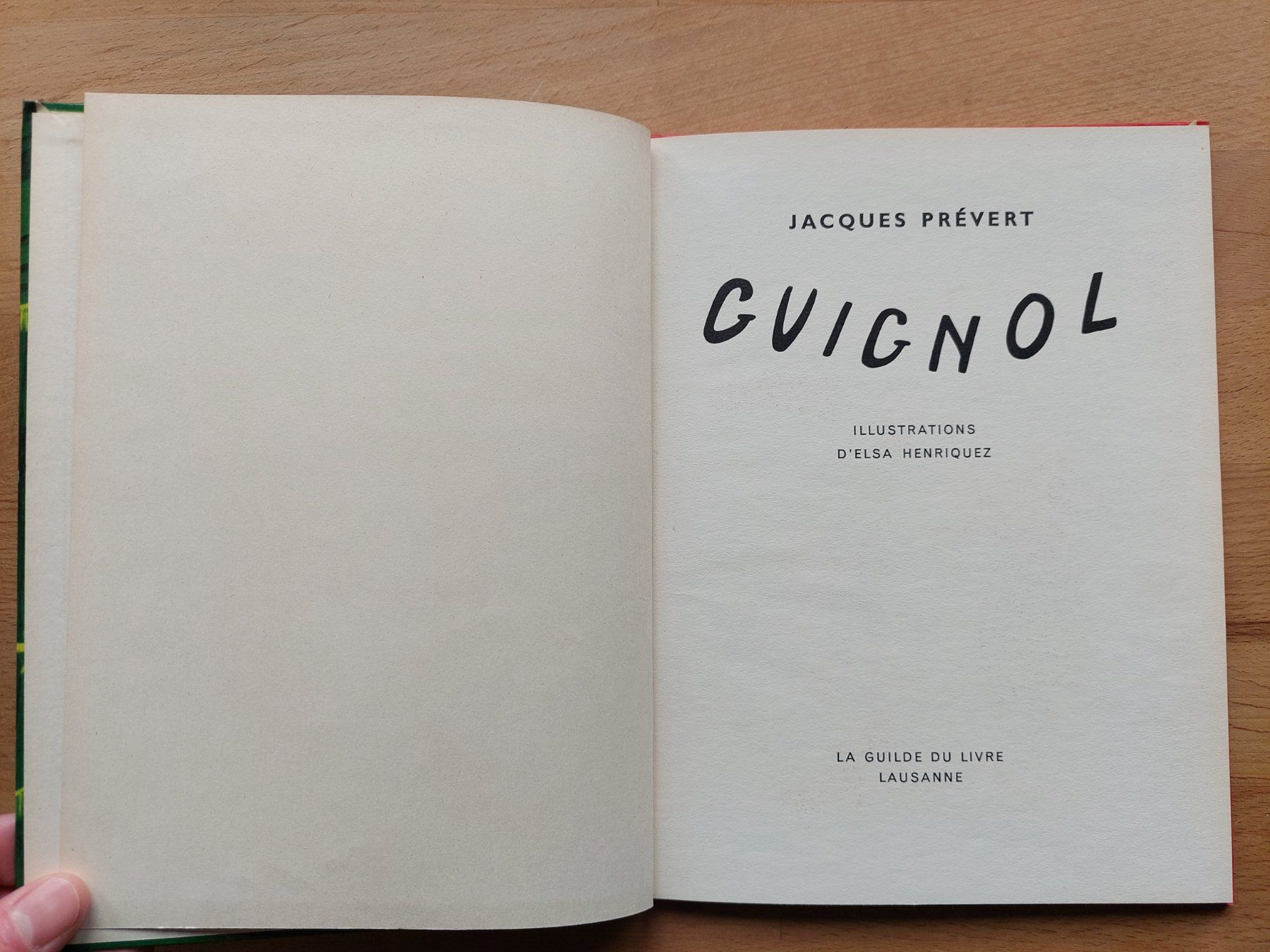 Libri: Guignol - Jacques Prévert / Elsa Henriquez (1952) – Usato da Obfelden venduto da Foto_Bild_Kunst_Buch 1