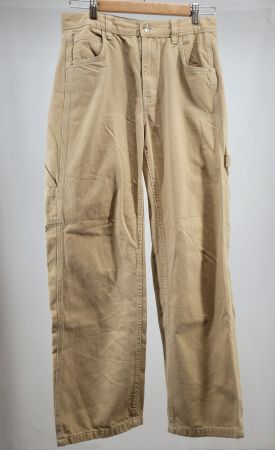 BERSHKA jeans straight Camel Femme