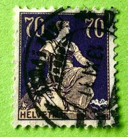 Nr.162 Sitzende Helvetia mit Schwert  GESTEMPELT    