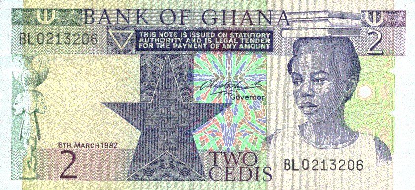 Banconote: Ghana 2 Cedi 1982 P-18d UNC – Nuovo (secondo la descrizione) da Schliern b. Köniz venduto da pizzitaxi