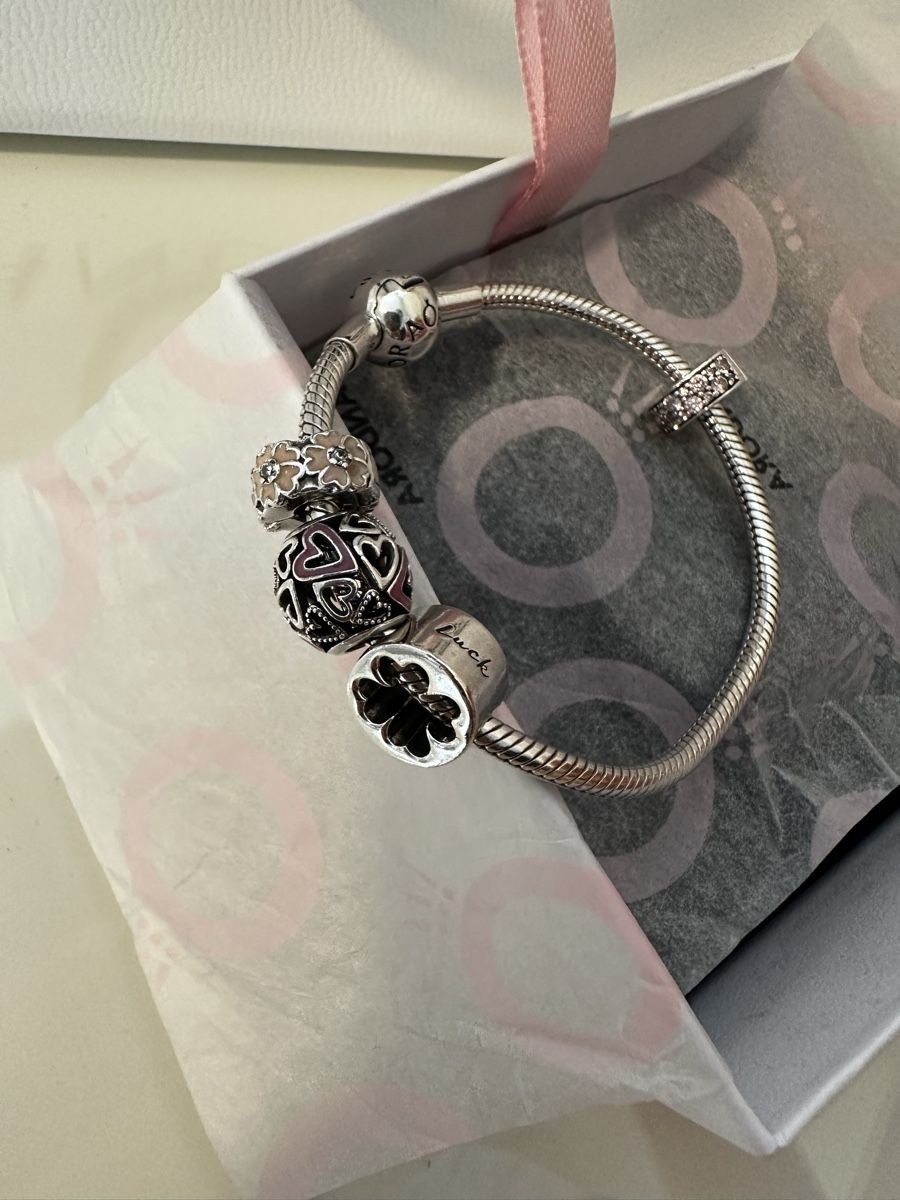 Pandora Bracciali & Braccialetti: Pandora Bracelet Silver with Charms – Nuovo e nell'imballaggio originale da Wallisellen venduto da nelli87 7