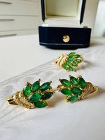 Elegantes Smaragd Schmuckset