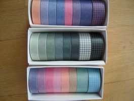 NEU Washi / Masking Tape (Violet, Black white, Rainbow) 24 R