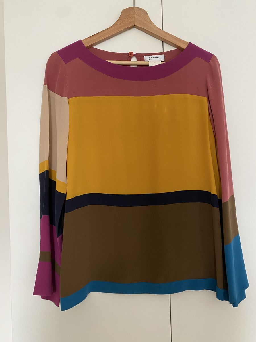 Sonia Rykiel Camicette: Sonia Rykiel Colour Block Silk Blouse Top Size 40 (M) – Nuovo (secondo la descrizione) da Herrliberg venduto da non_5qdb 5