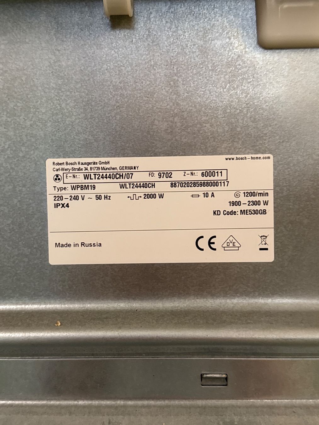 Bosch Lavatrici: BOSCH Waschmaschine Serie 6 – Usato da Pratteln venduto da Cartonsducoeur_bl 7