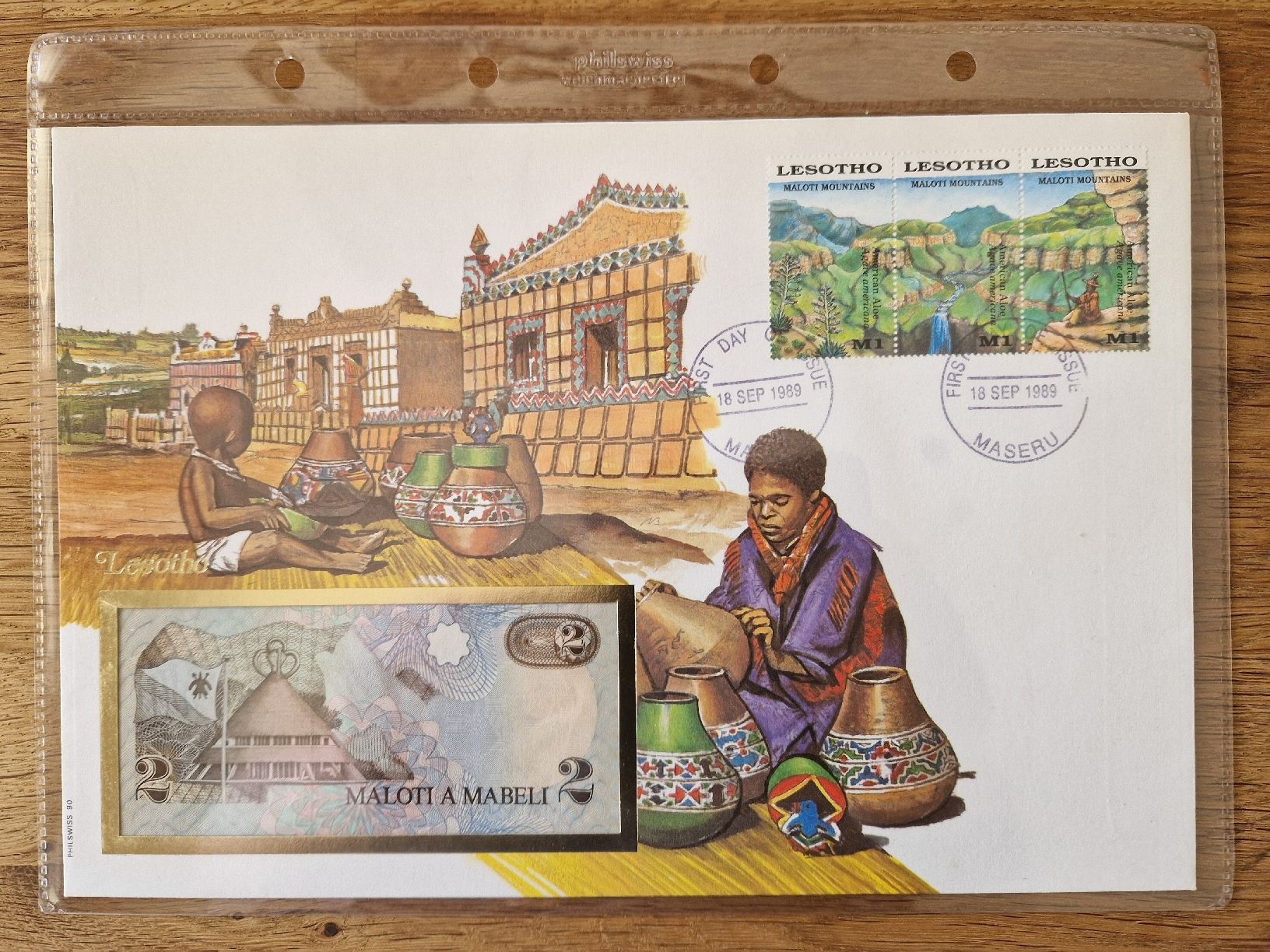 Banconote: Banknotenbrief Lesotho – Usato da Schwendibach venduto da BreitschGiu