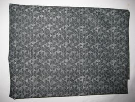 Baumwollstoff anthrazit mit grauem Muster