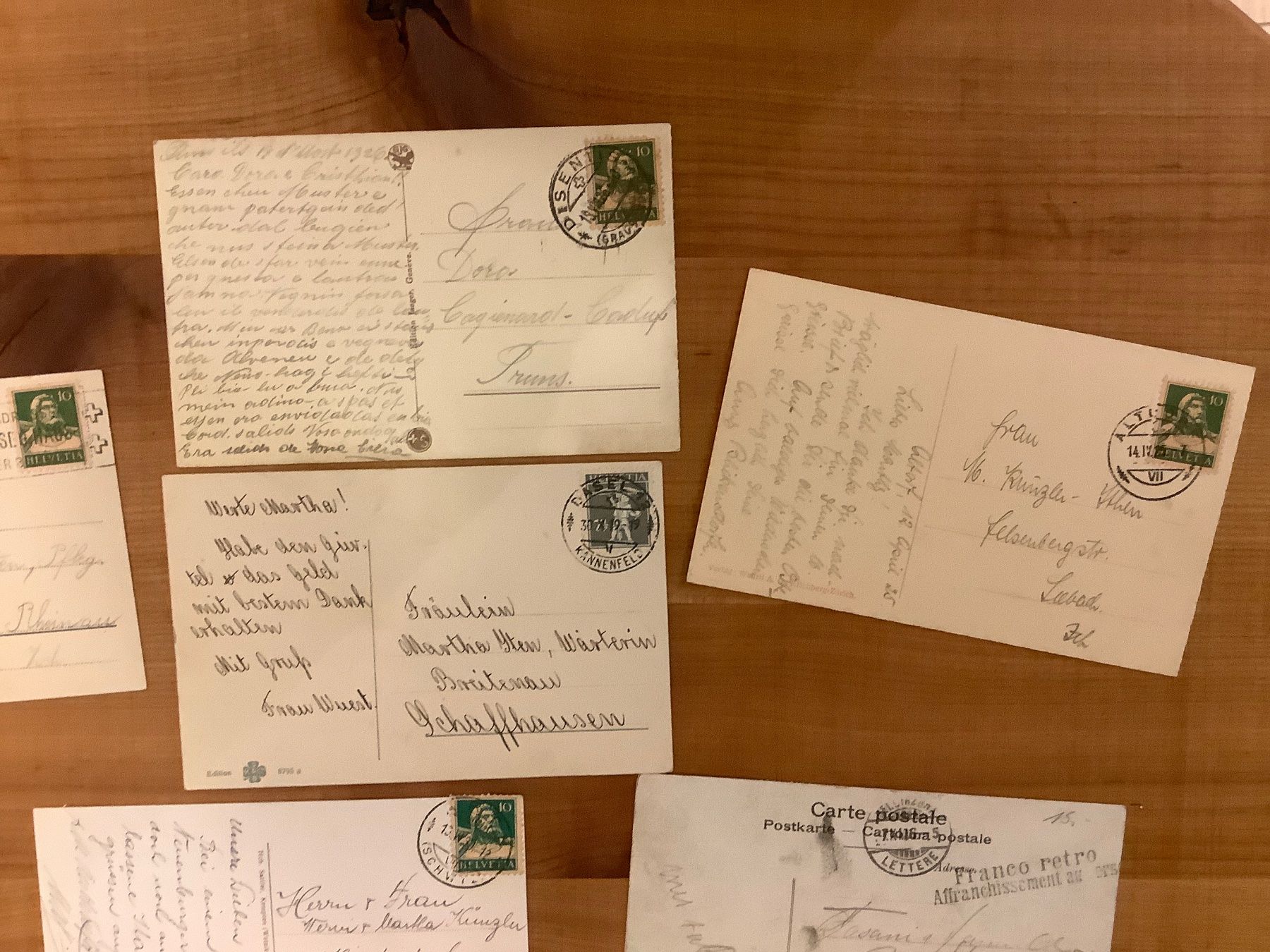 Cartoline postali: 11 gelaufene Ansichtskarten Schweiz 1906 - 1926 – Usato da St. Gallen venduto da herbrig2 5