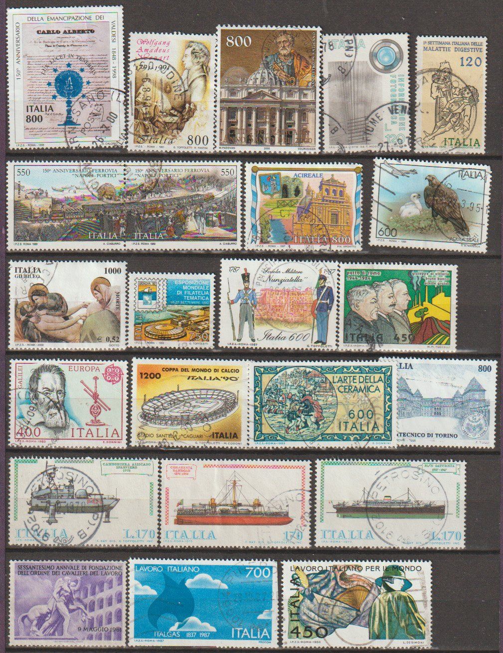 Tutti i francobolli: Italie 1950-1990 – Usato da Crans-Montana venduto da kira56