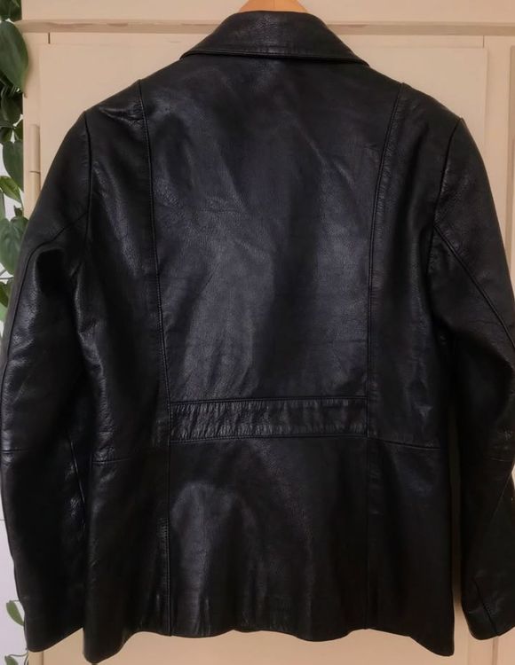 Wie neu: Übergangsjacke Jacke Lederjacke, schwarz, Damen, S 7