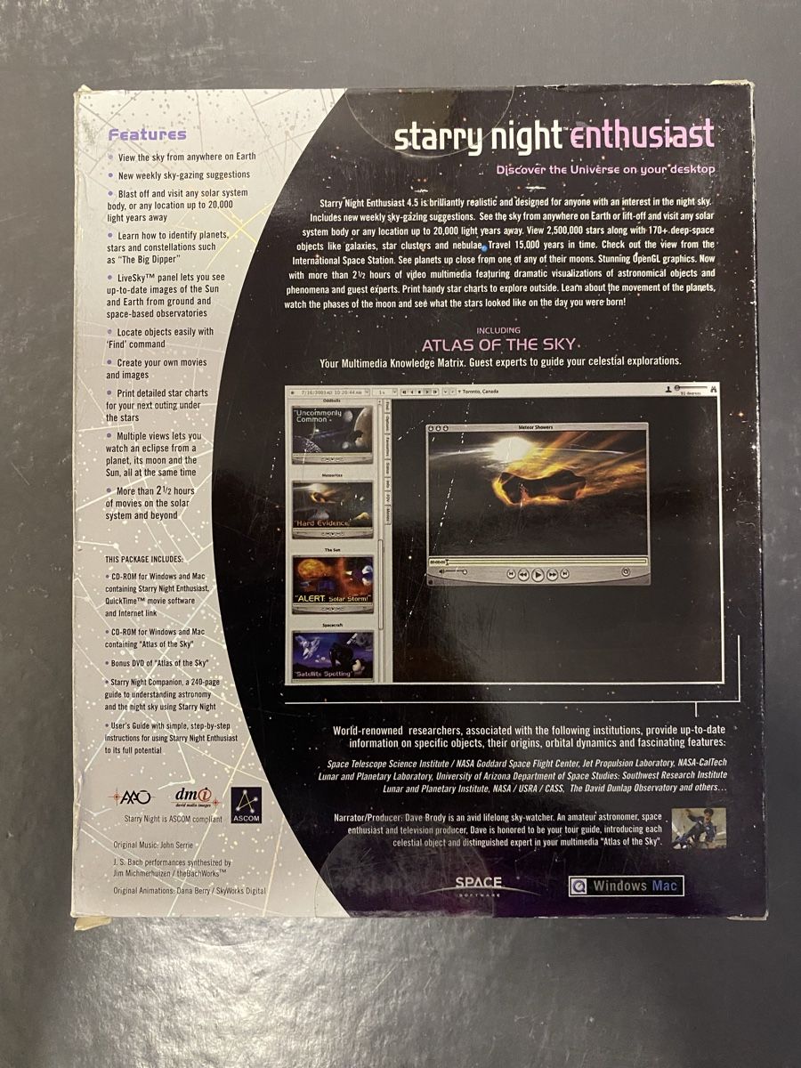 Software: Starry Night Enthusiast Software - NEU – Nuovo e nell'imballaggio originale da Basel venduto da spider-loc 2
