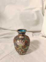 vase miniature en émail cloisonné - Décor floral