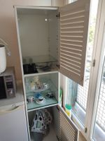 Badezimmer-Hochschrank mit Glastür und 6 Glasböden