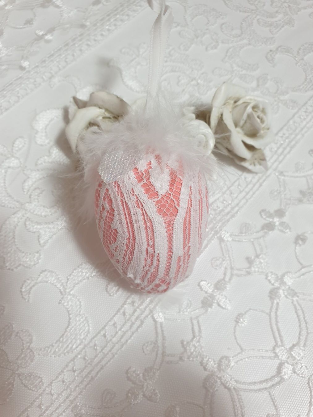 Tutte le decorazioni: Ostereier, Shabby Chic Deko Eier Spitze Ostern Osterbaum – Nuovo e nell'imballaggio originale da Gossau ZH venduto da Goes05 5