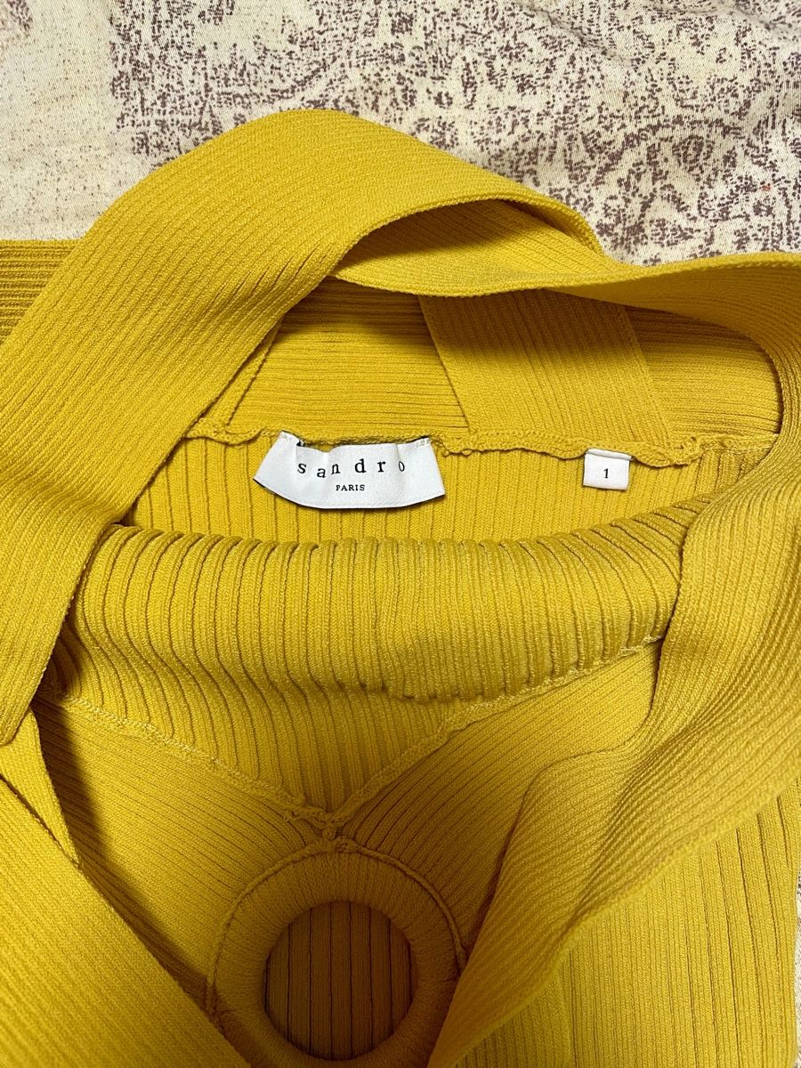Sandro Top: Sandro - T 1, Stylish top, jaune – Nuovo (secondo la descrizione) da Genève venduto da Rio10 1
