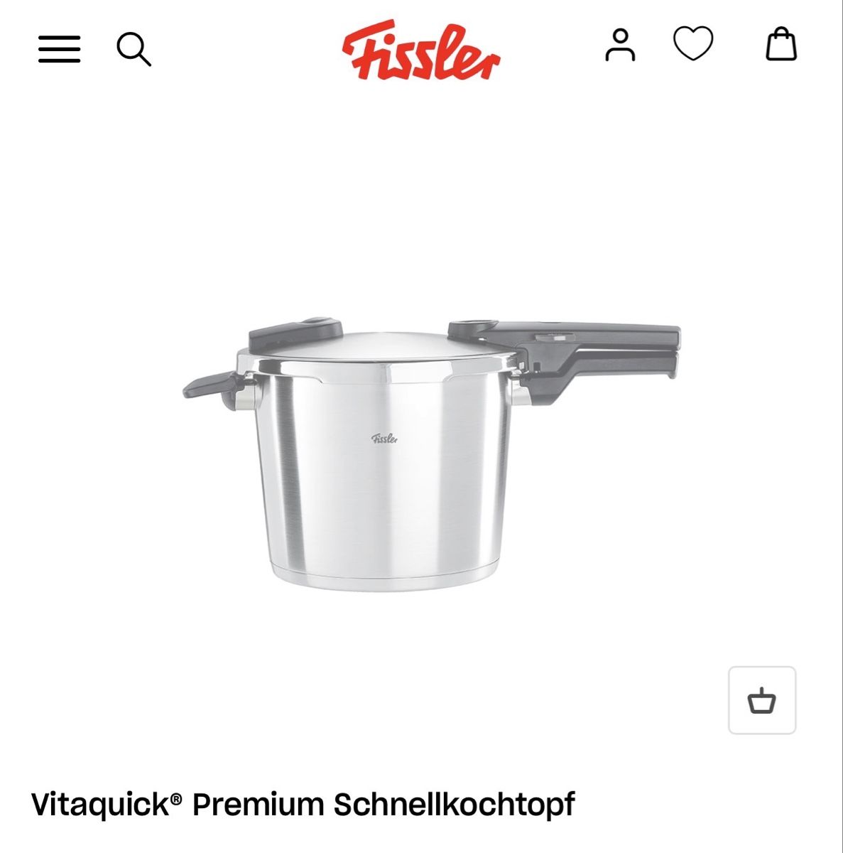Fissler Pentole: Dampfkochtopf Induktion – Nuovo (secondo la descrizione) da Gerlafingen venduto da sternrose