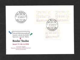 FDC ATM 10 Sonderausgabe Basler Taube ET Basel 17.6.1995