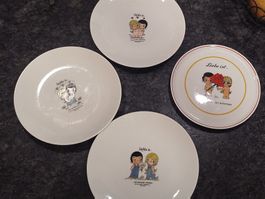 assiettes vintage Love ist , Bavaria