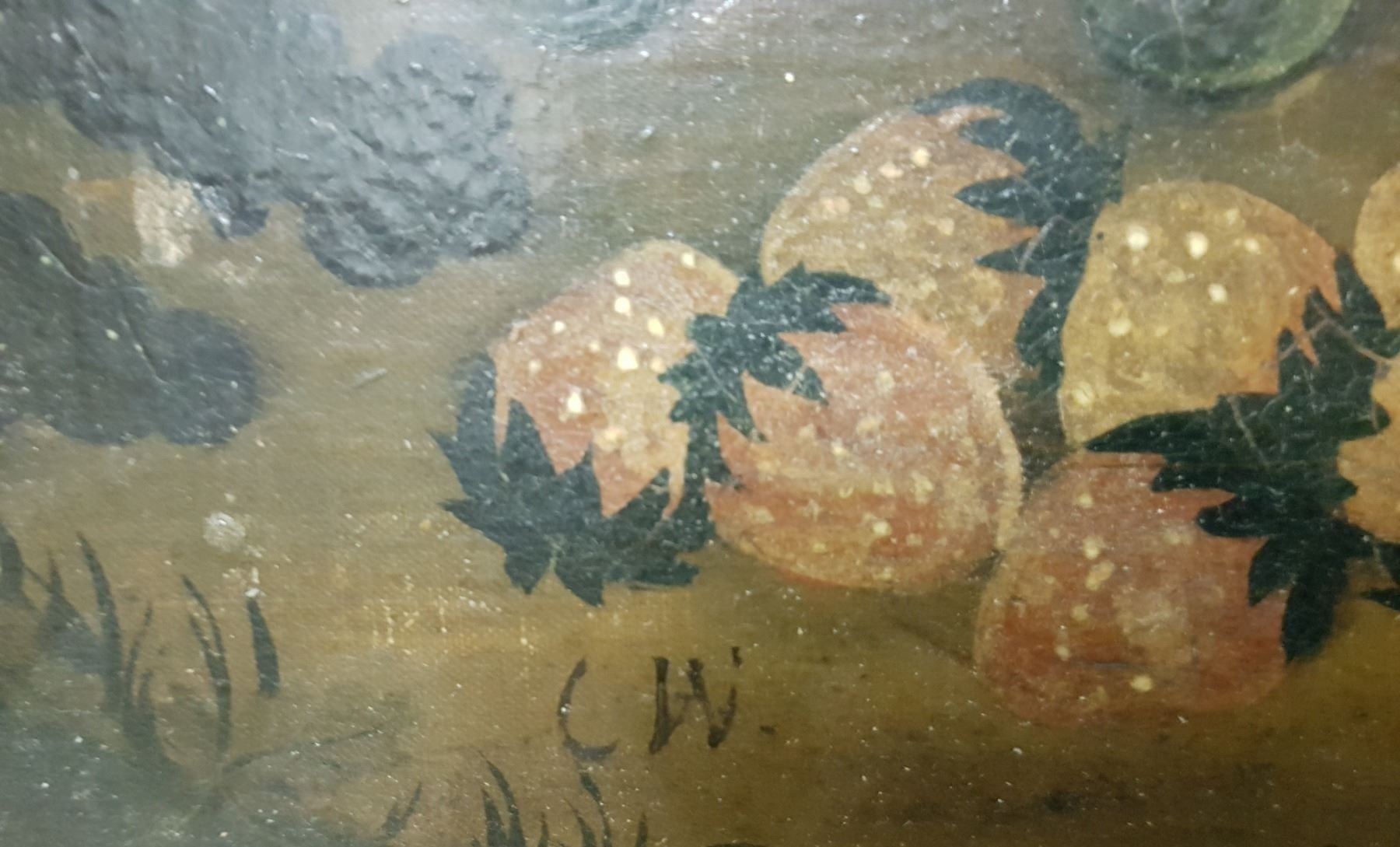 Dipinti: belle nature morte ancienne monog. CW – Usato da Lausanne venduto da leneko 4
