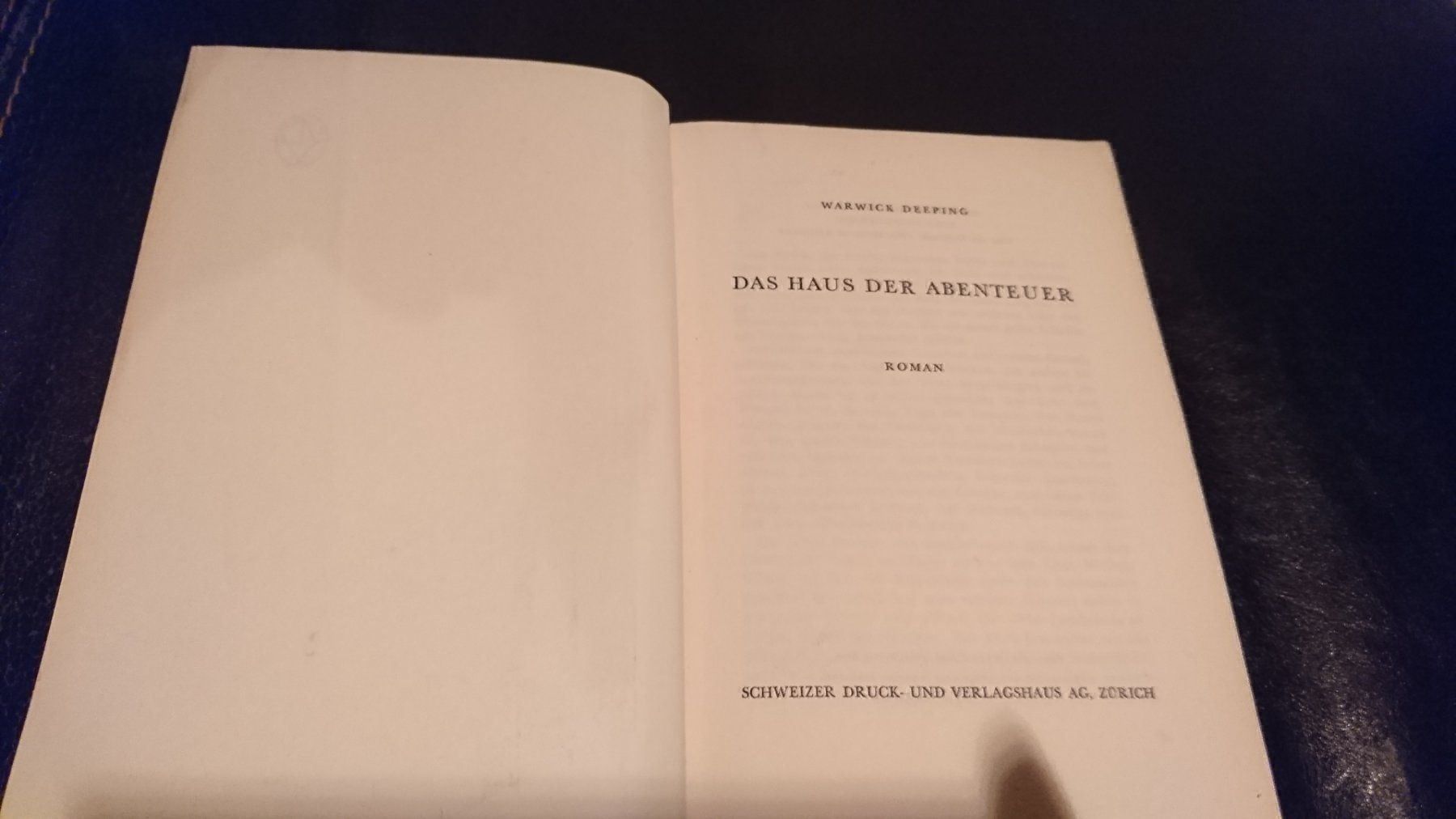 Livres: Warwick Deeping - Das Haus der Abenteuer – D'occasion à Remetschwil par Privatflohmi 2
