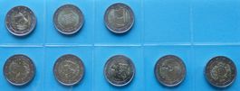 Münzen San Marino 2€ 8 Stück