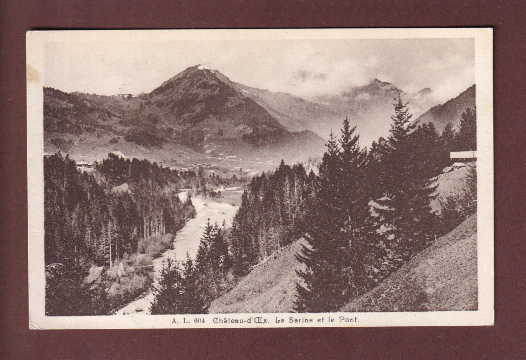 Cartoline postali: CHÂTEAU D'OEX - Sarine et Pont – Usato da Pully venduto da nicecards
