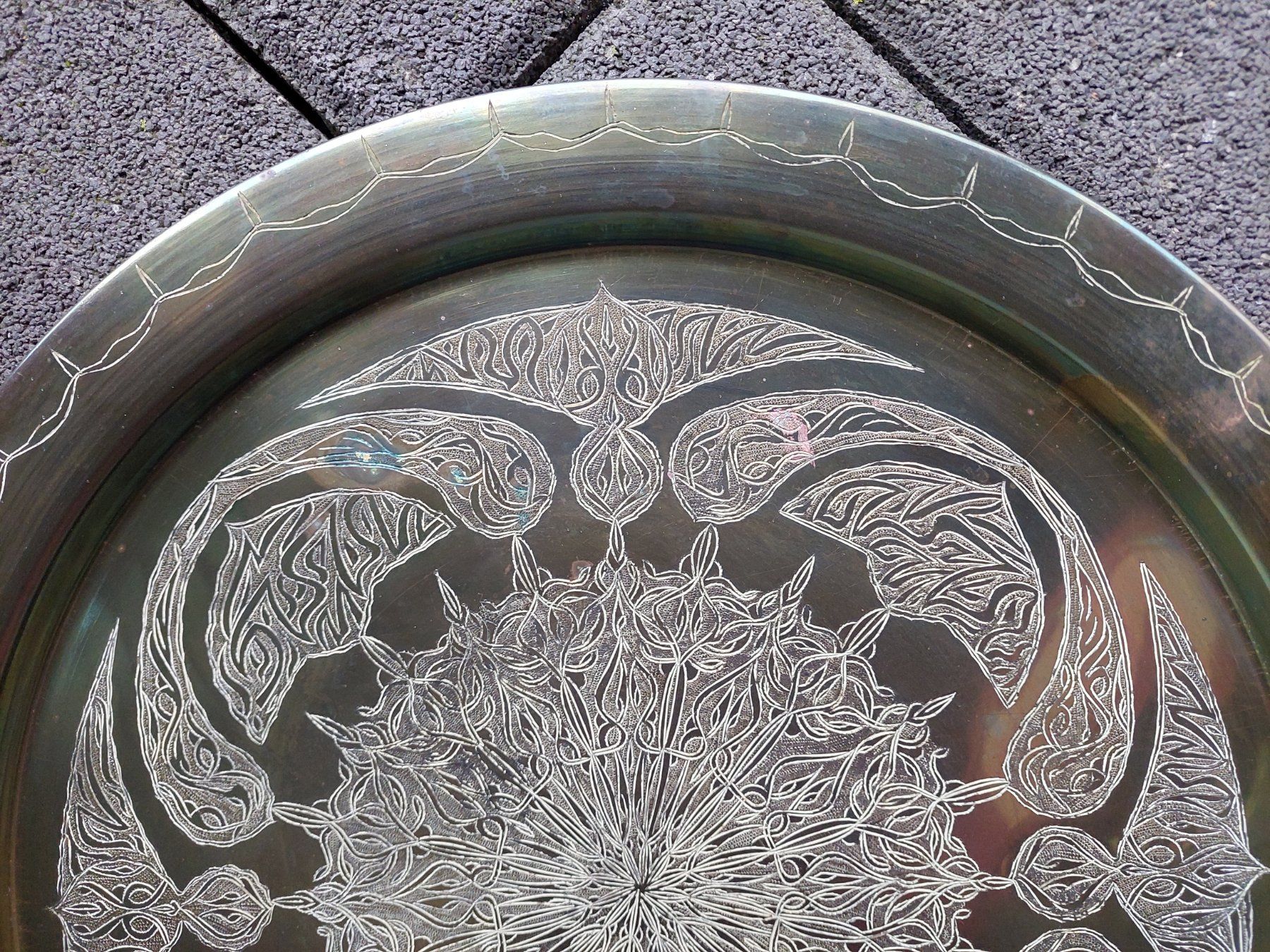 Servierplatten: Altes grosses orientalisches Tablett. Handmade. – Gebraucht aus Subingen von K7passt_immer 2
