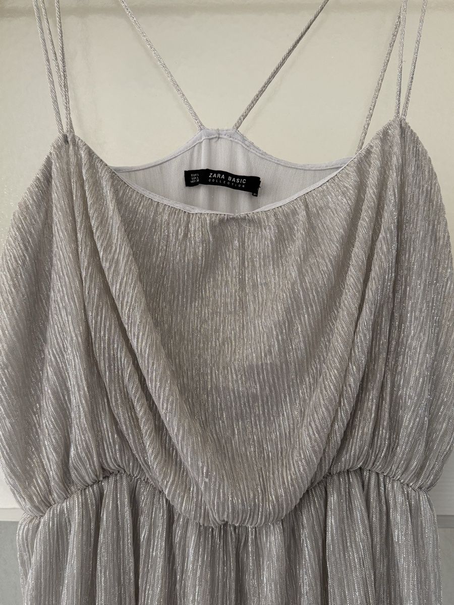 Zara Vestiti: Zara Kleid, Grösse L, Silber – Nuovo (secondo la descrizione) da Basel venduto da zukk_ 3