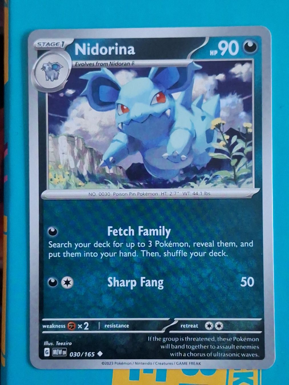 Pokémon Sammelbilder & Trading cards: Nidorina - Pokemon Mew 151 – Gebraucht aus Altstätten SG von GGsGameshop