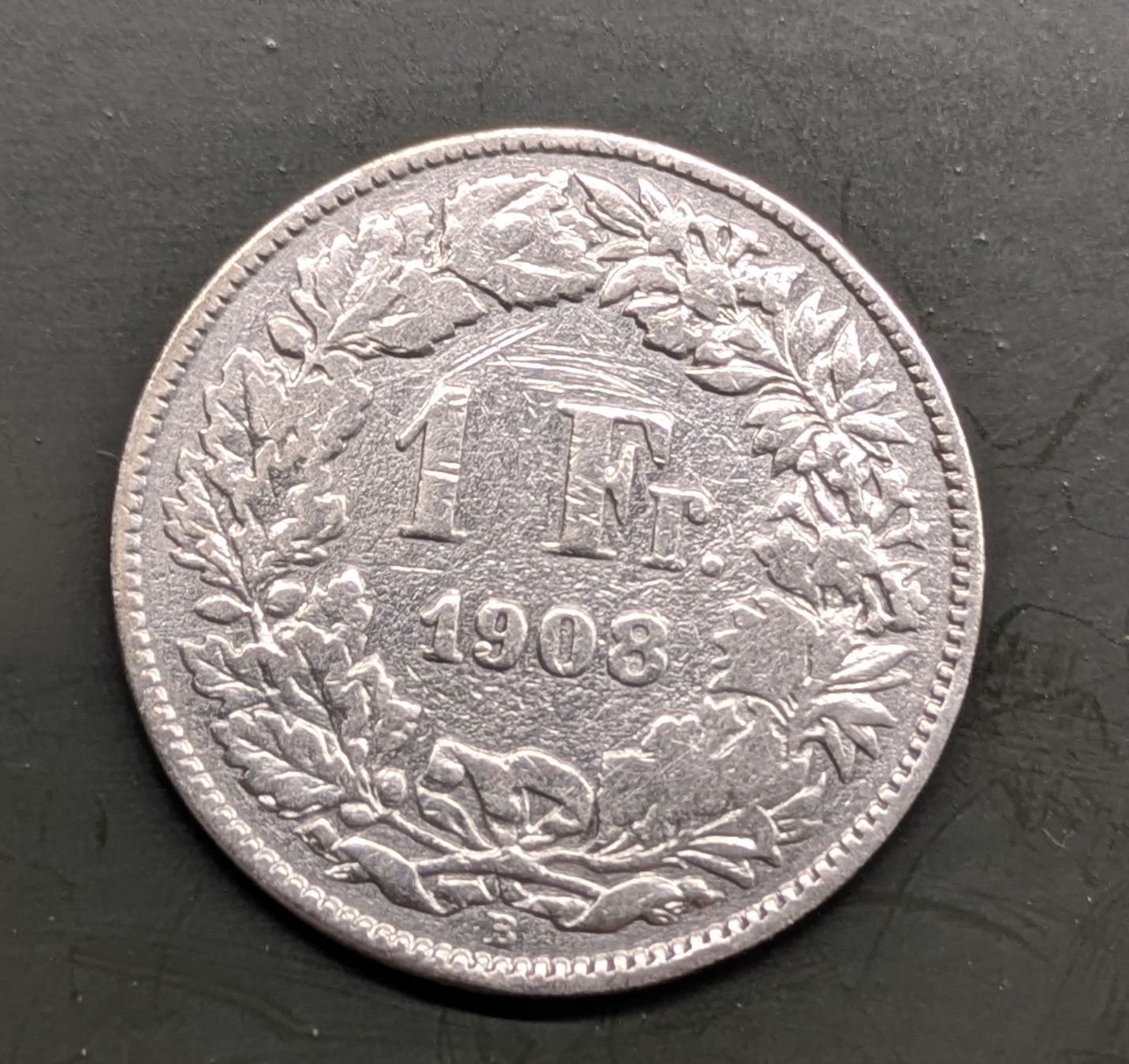 Toutes les monnaies: 1 Fr. Münze CH 1908 Silber – D'occasion à Zetzwil par Stritzi