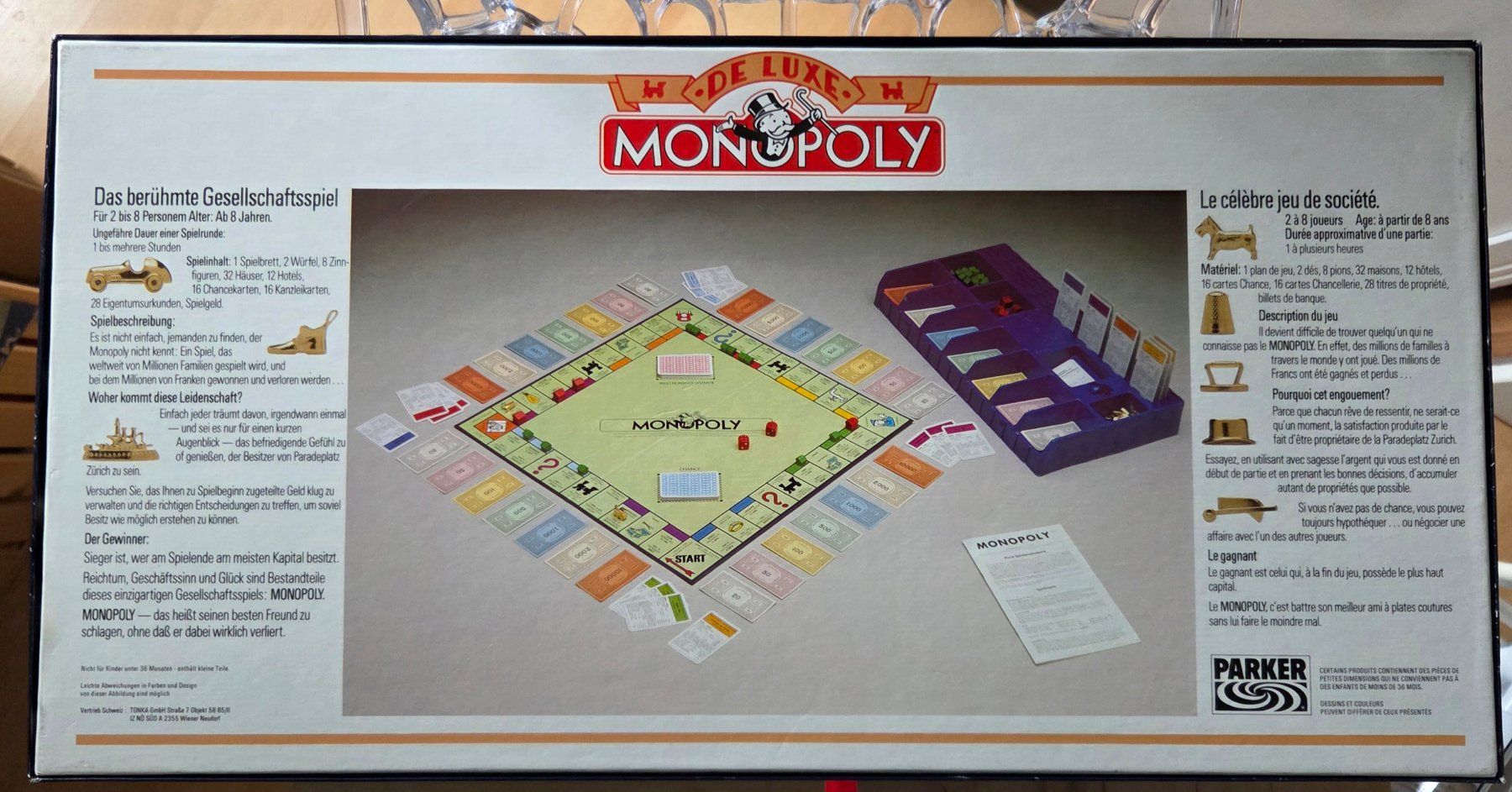 Parker Giochi: Monopoly De Luxe von 1985 – Usato da Gossau SG venduto da tenerife11 3