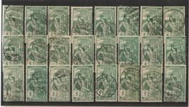 Steckkarte mit 77B UPU 1900,  gestempelt