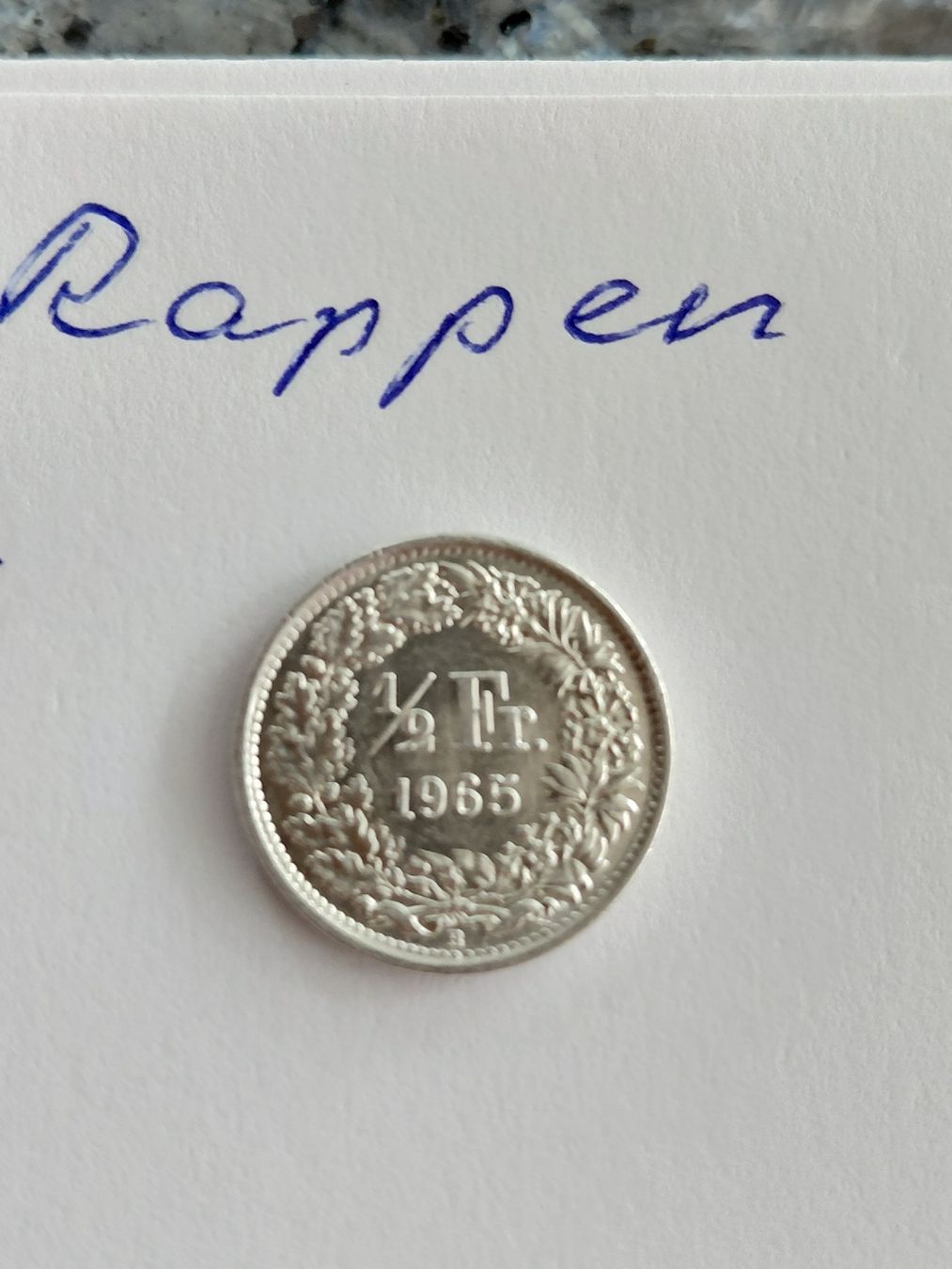 Tutti le monete: 50 Rappen 1965 silber sehr schön – Usato da Bonaduz venduto da topolino052 1