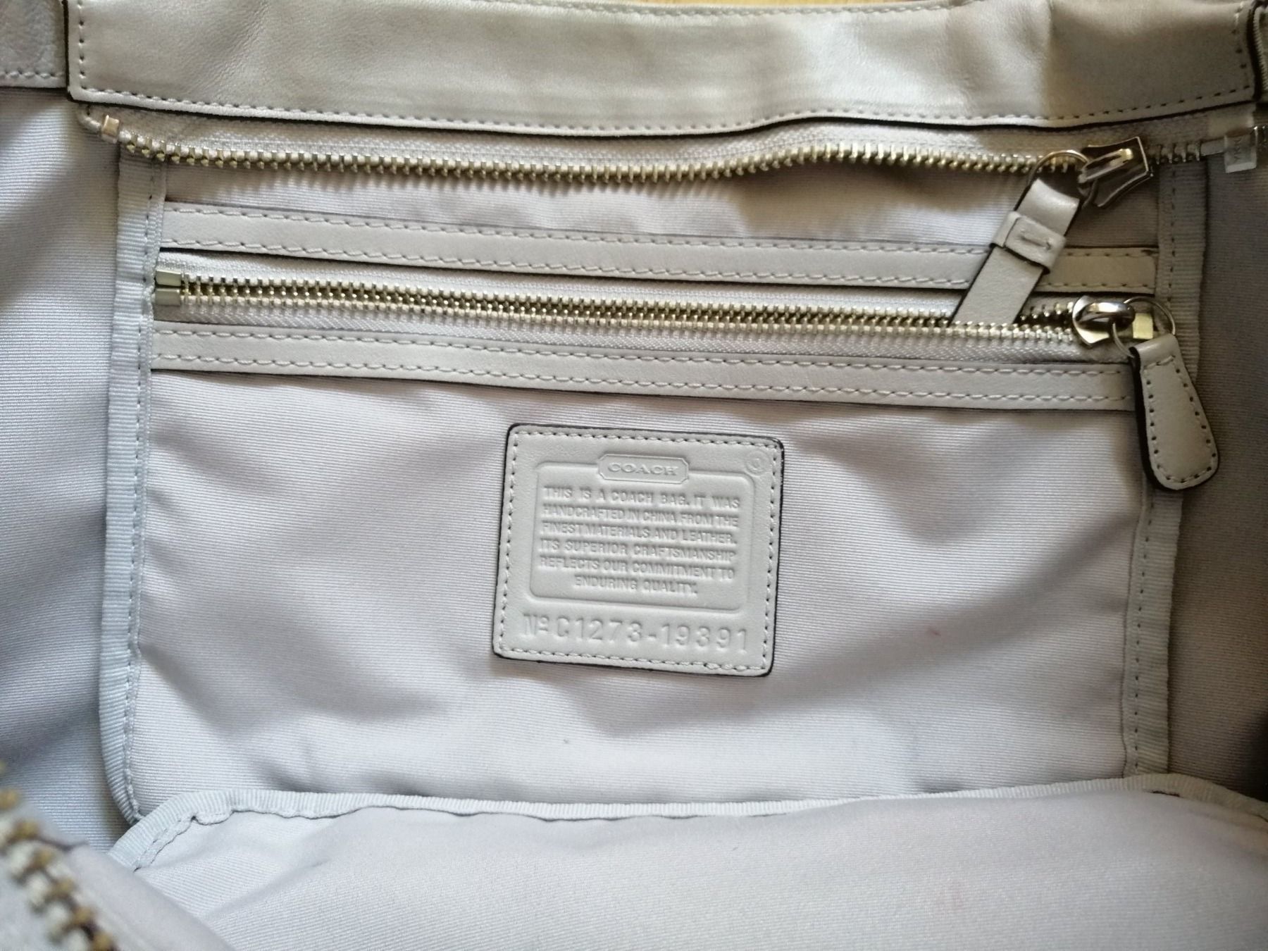 Coach Borse da donna: Coach Handtasche Echt Leder grau – Usato da Basel venduto da rotmiriam1210 3