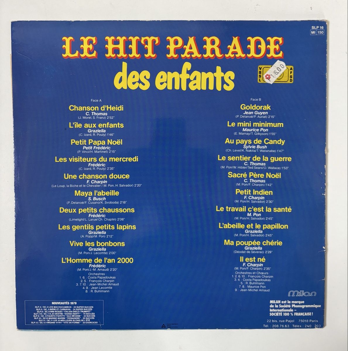 Dischi in vinile: Le Hit Parade Des Enfants LP – Usato da Neuchâtel venduto da Deivid2 3