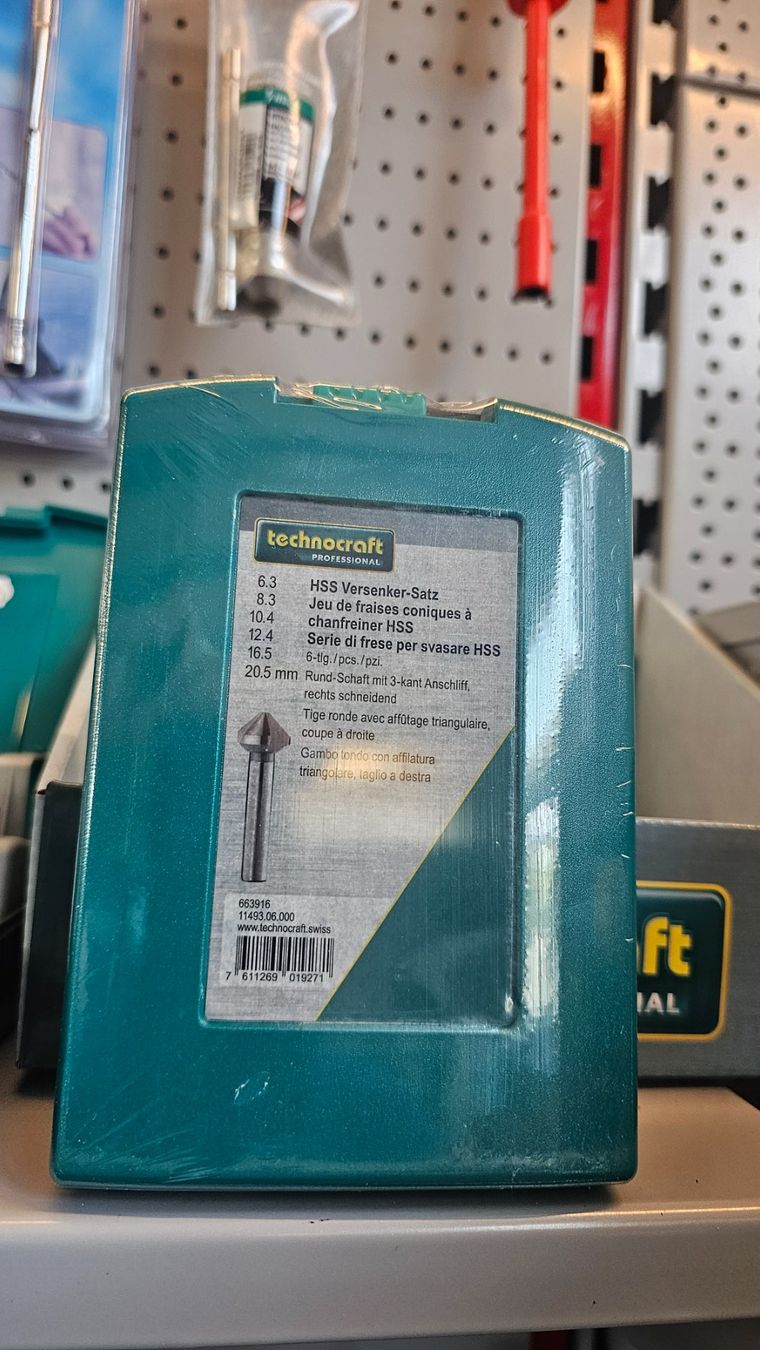 Technocraft Alle Werkzeuge: technocraft HSS Senkersatz 90°, 6-tlg – Neu und originalverpackt aus Koppigen von Bracher_Mail-House 5