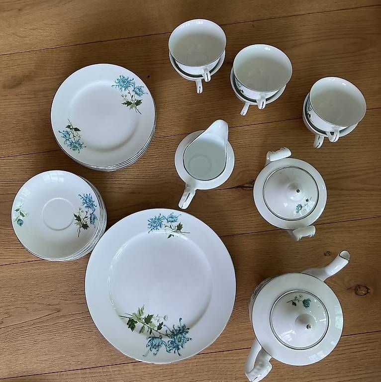 Set di piatti: Geschirr Service mit Silberrand – Usato da Rorschacherberg venduto da Rose144 2