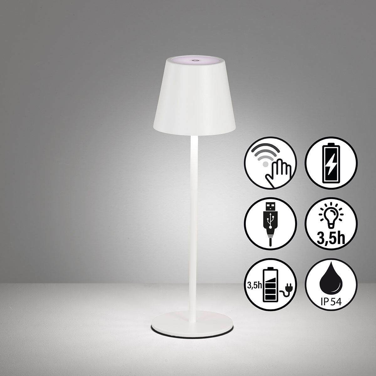 Lampen: LED Tischleuchte, Weiss, 37 cm Höhe – Neu (gemäss Beschreibung) aus Kreuzlingen von Smart-Light