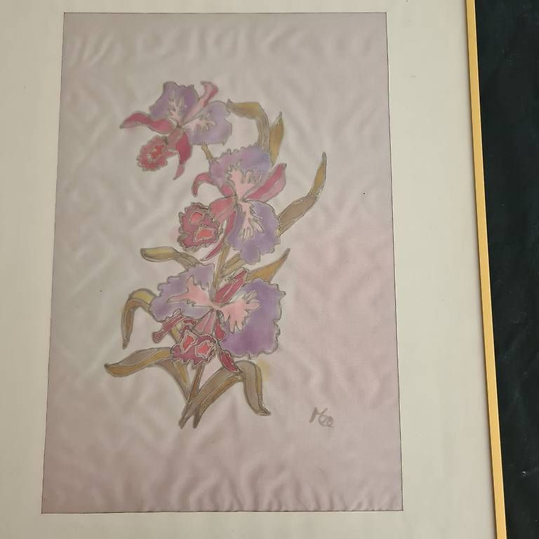 Foto & Immagini: Seidenmalerei, Blumenmotiv – Usato da Zuzwil SG venduto da mko_6m7z 1
