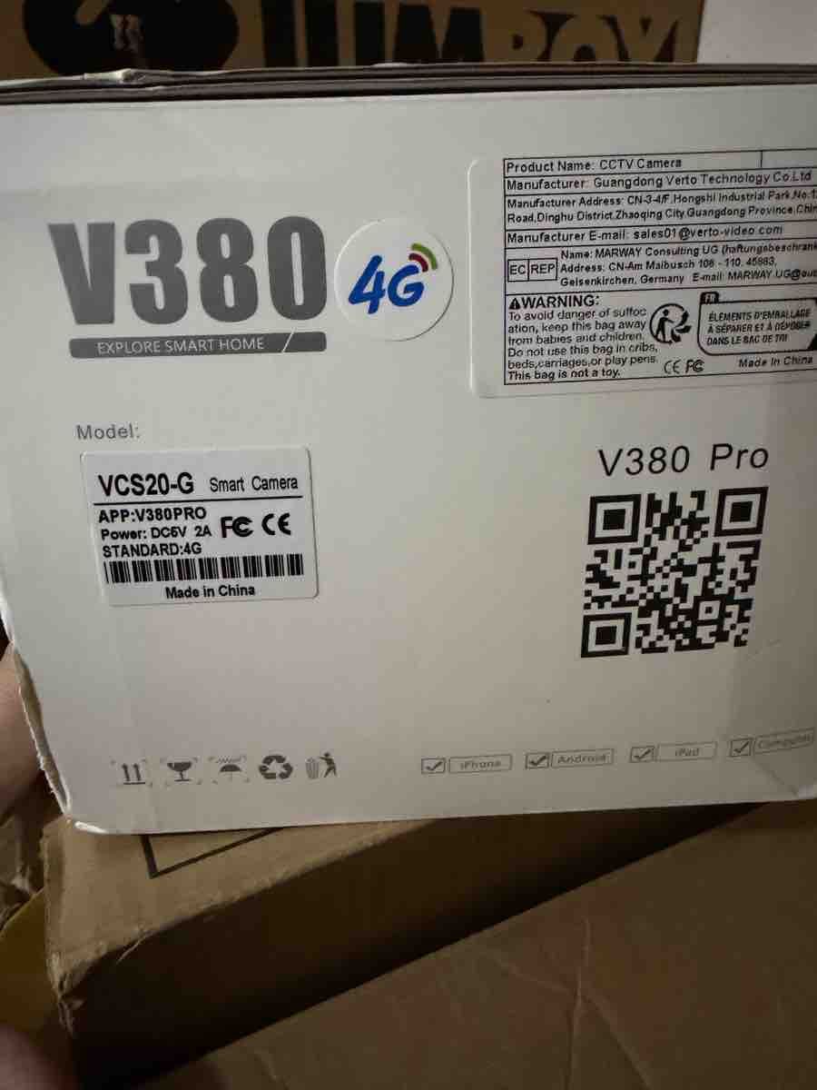 V380 Pro Smart Net Kamera 4G mit Solarpanel neu (Neuf avec emballage d ...
