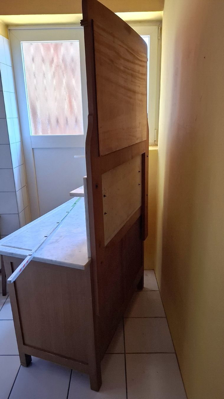 Commodes: Alte Kommode mit Marmorplatte und Spiegel – D'occasion à Lengnau BE par Mzno70 3