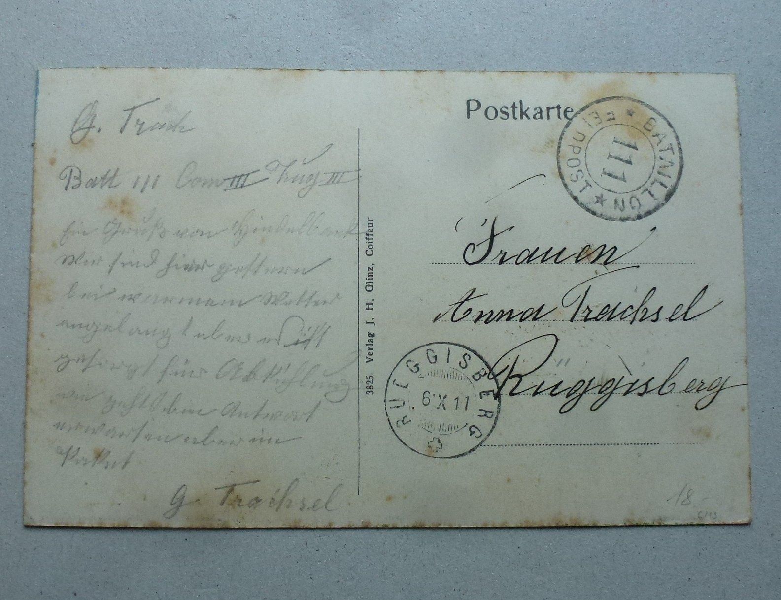Cartes postales: Ansichtskarte aus Hindelbank, 1911 – D'occasion à Walkringen par Casablanca777 1