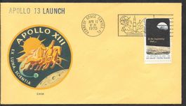 USA Sonderbrief Apollo 13 Startbeleg NASA-Cachet 11.4.1970