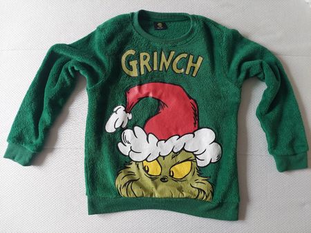Grinch Schlafanzug Plüsch grün Grösse 122/128