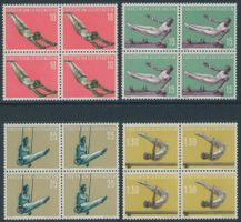 FL - 1957 - Sport IV - Turnen - Viererblock - postfrisch **