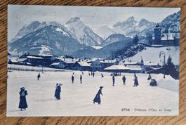 Château-d'Oex en hiver, im Winter, 1913 n. Deutschland