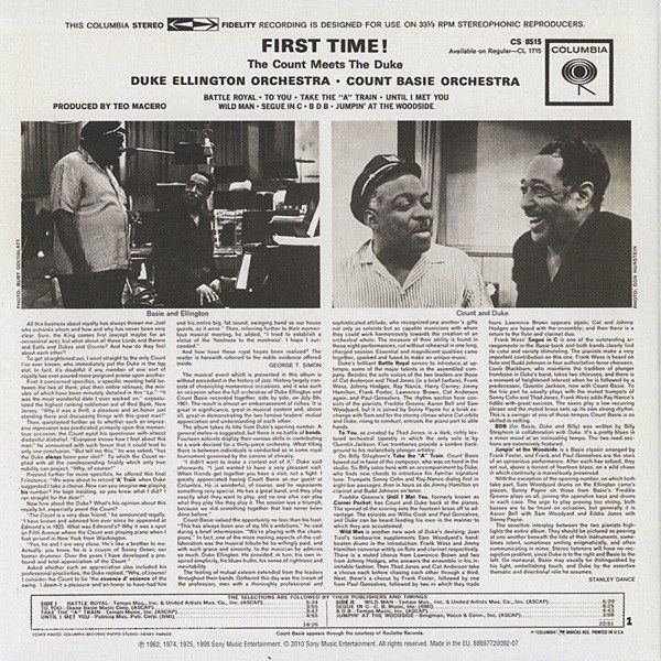 CD: First Time! - Count Basie & Duke Ellington [COLUMBIA Legacy] – Usato da Unterbäch VS venduto da Plasido 1