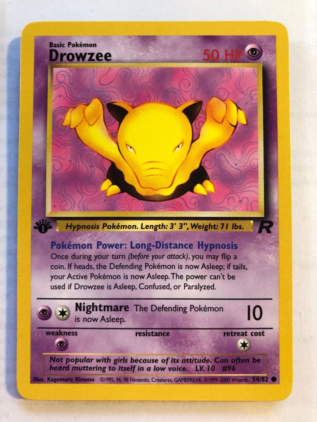 Cartes à collectionner: Drowzee 1st Team Rocket - MINT - ab 1.- – D'occasion à Giubiasco par dan_pr8b