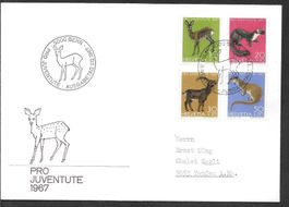 FDC Pro Juventute Serie 1967 J220 - J223 ET Bern 1.12.1967